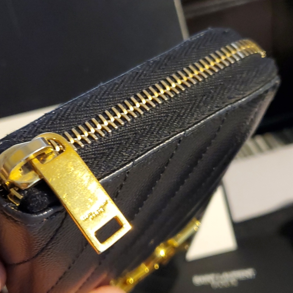 SAINT Laurent Monogram Zip around Long Wallet - Picture 10 of 13